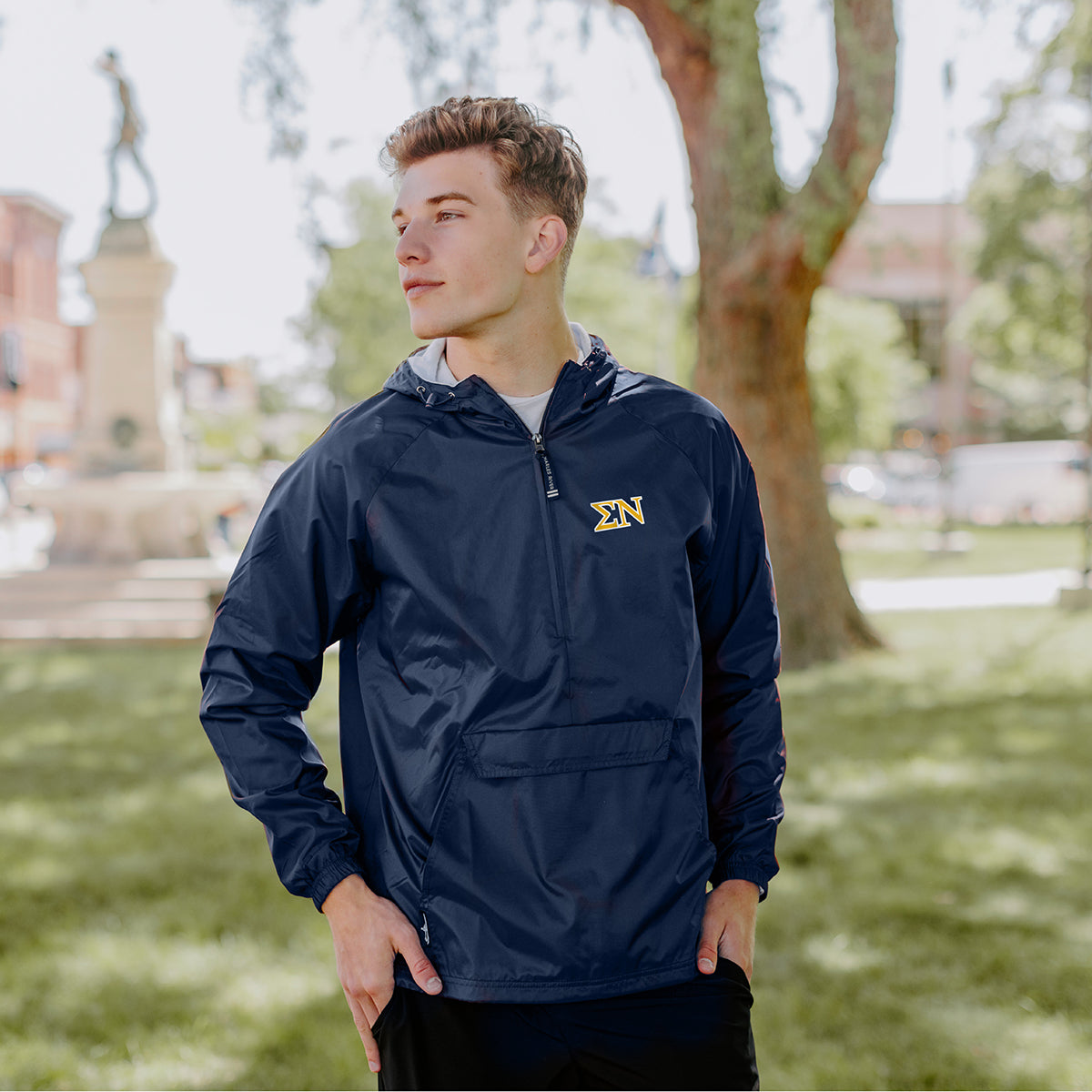 New! Sigma Nu Classic 1/4 Zip Rain Jacket