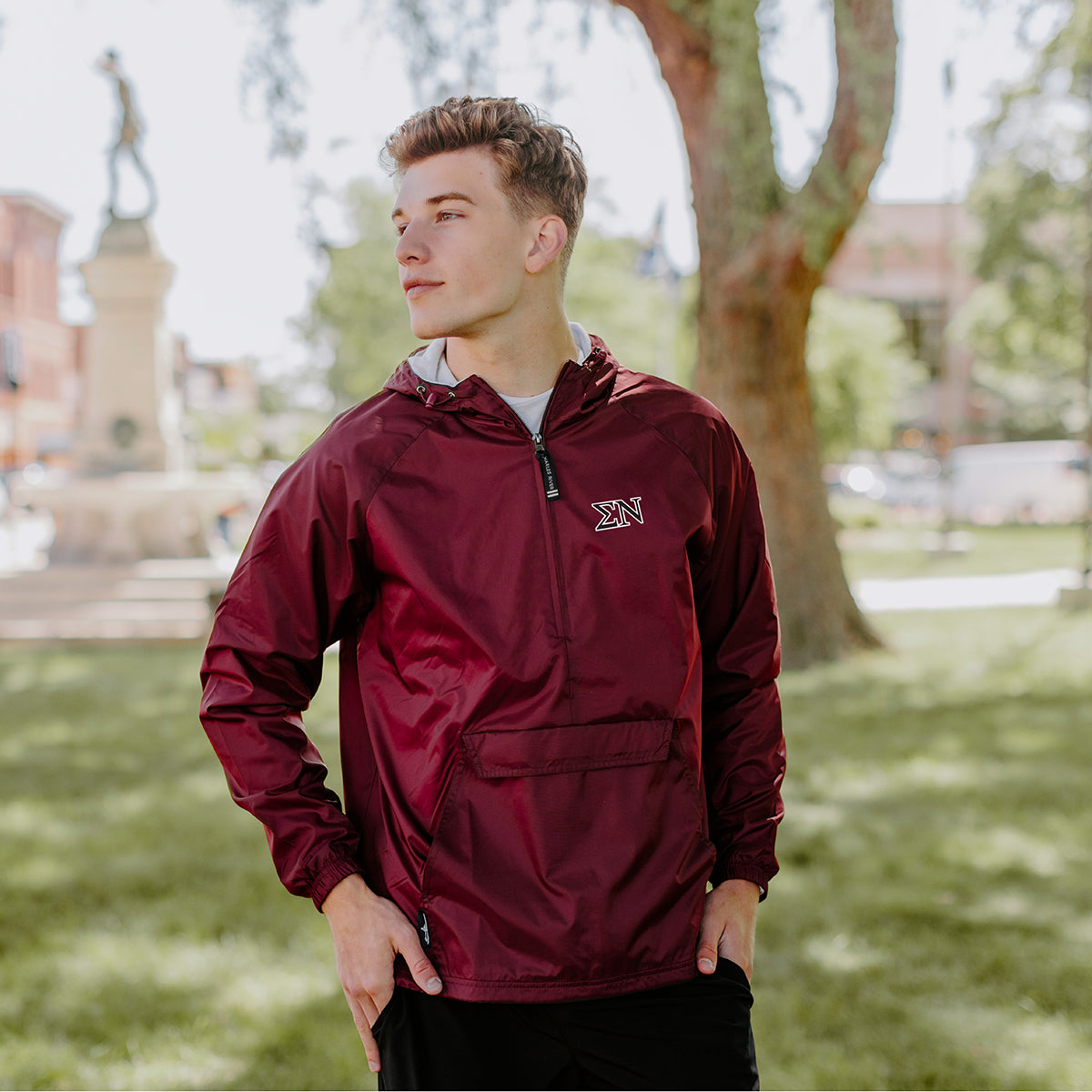 New! Sigma Nu Classic 1/4 Zip Rain Jacket