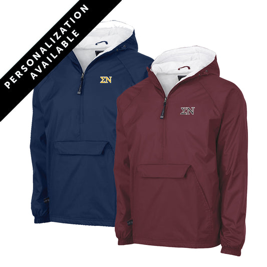 New! Sigma Nu Classic 1/4 Zip Rain Jacket