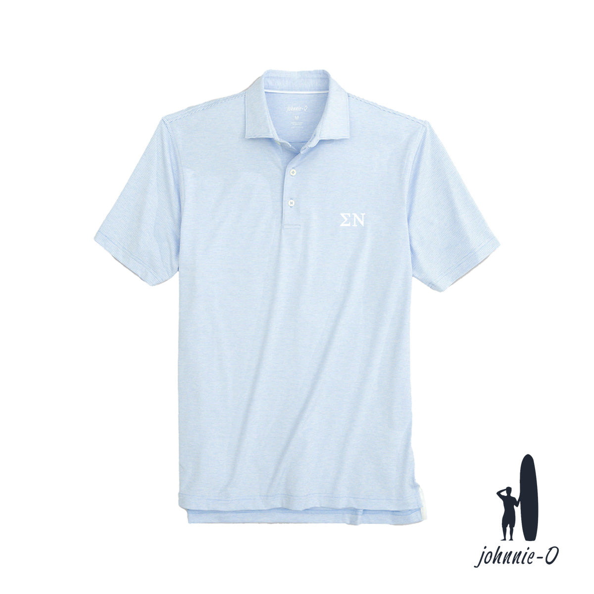 New! Sigma Nu Johnnie-O Striped Polo