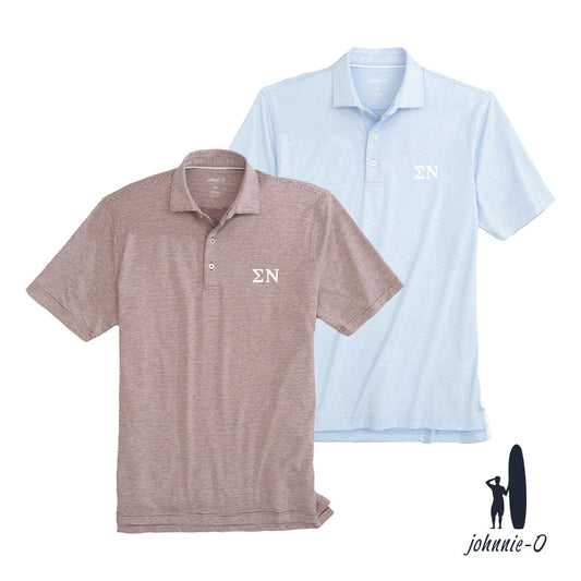 New! Sigma Nu Johnnie-O Striped Polo