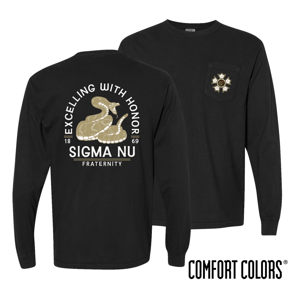 New! Sigma Nu Exclusive Comfort Colors Snake Tee