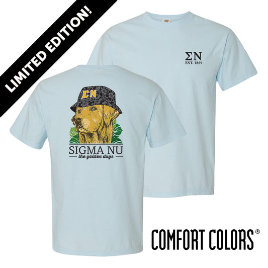 New! Sigma Nu Bucket Hat Retriever Tee