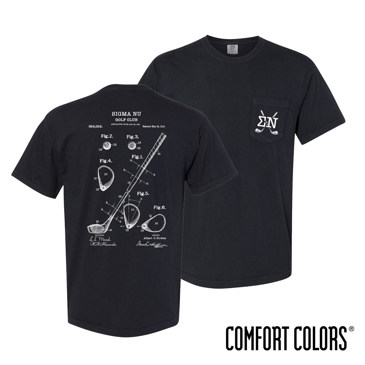 Sigma Nu Comfort Colors Club Components Short Sleeve Tee