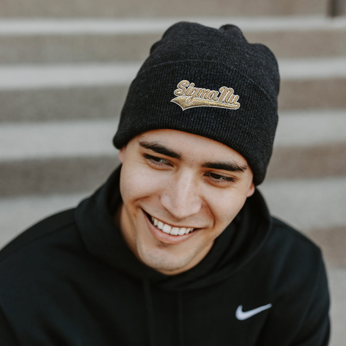 New! Sigma Nu Signature Charcoal Beanie