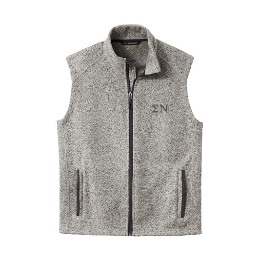 New! Sigma Nu Heather Grey Vest