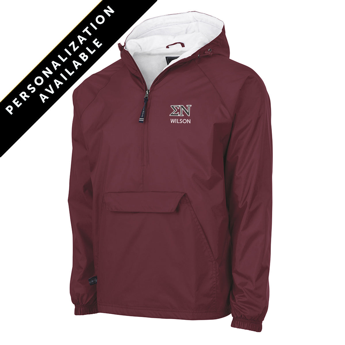 New! Sigma Nu Classic 1/4 Zip Rain Jacket