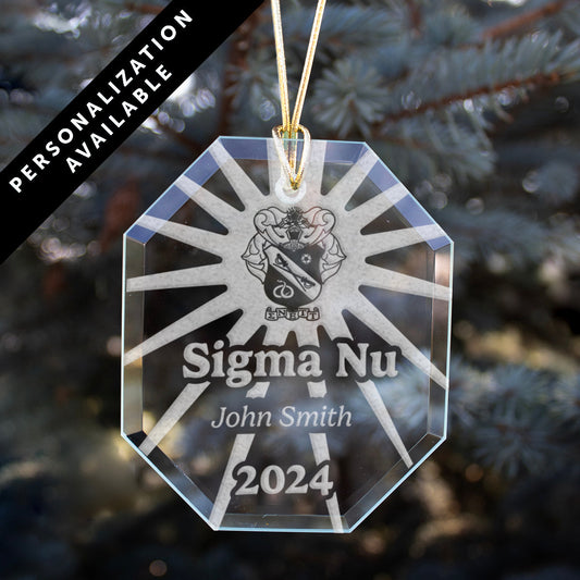 New! Sigma Nu 2024 Personalized Limited Edition Retro Holiday Ornament