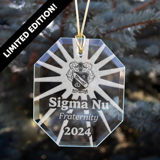 New! Sigma Nu 2024 Limited Edition Retro Holiday Ornament